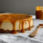 Banana Cheesecake with Caramel Sauce