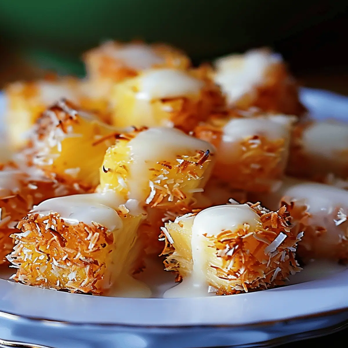 Coconut Pineapple Bites: Juicy Bliss for Your Sweet Cravings