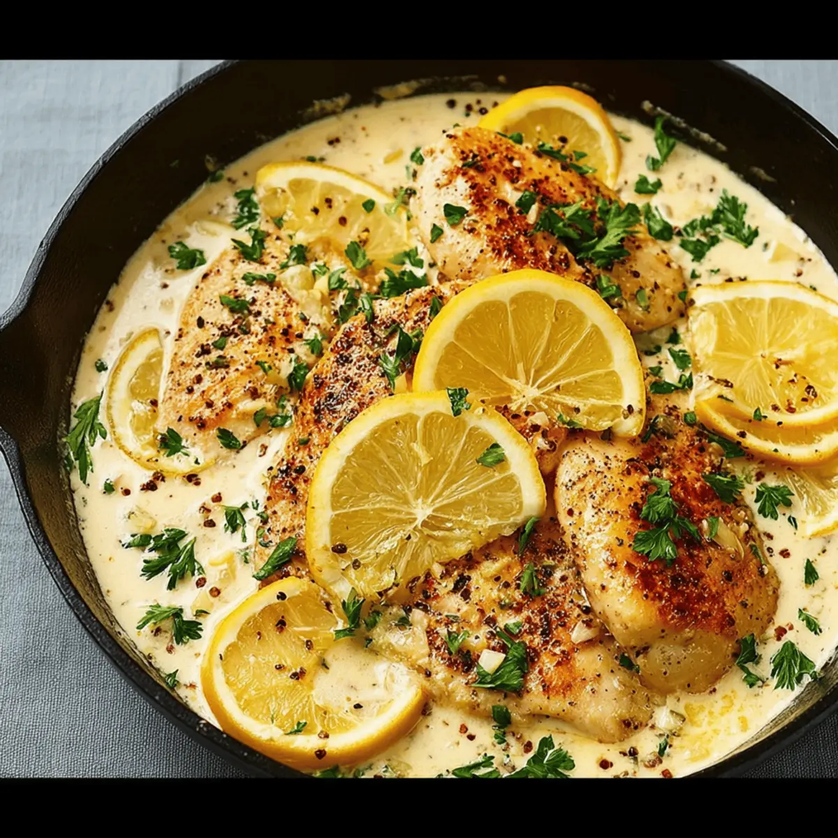 Creamy Lemon Garlic Skillet Chicken That’s Better Than Takeout