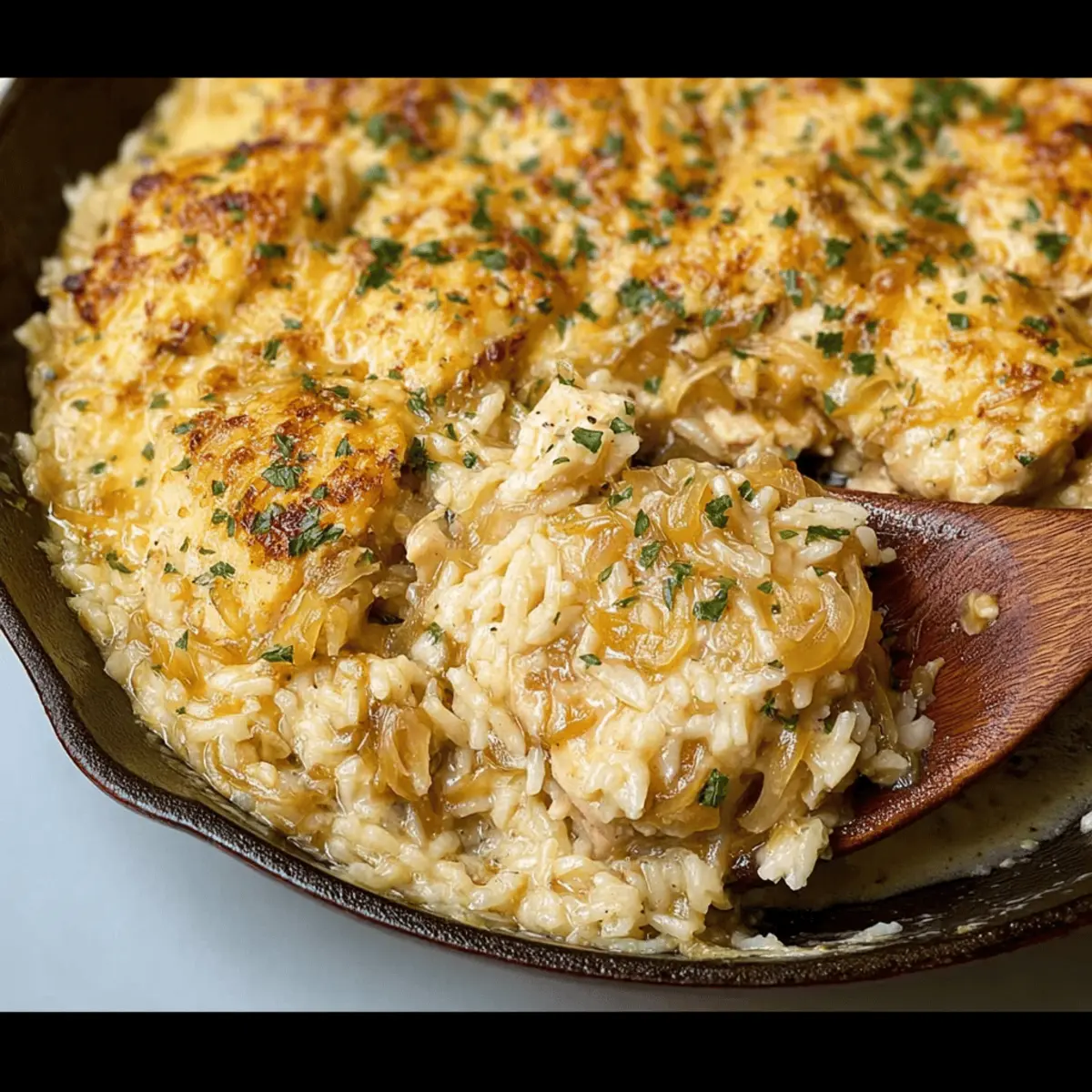 French Onion Chicken and Rice: Irresistibly Comforting Delight