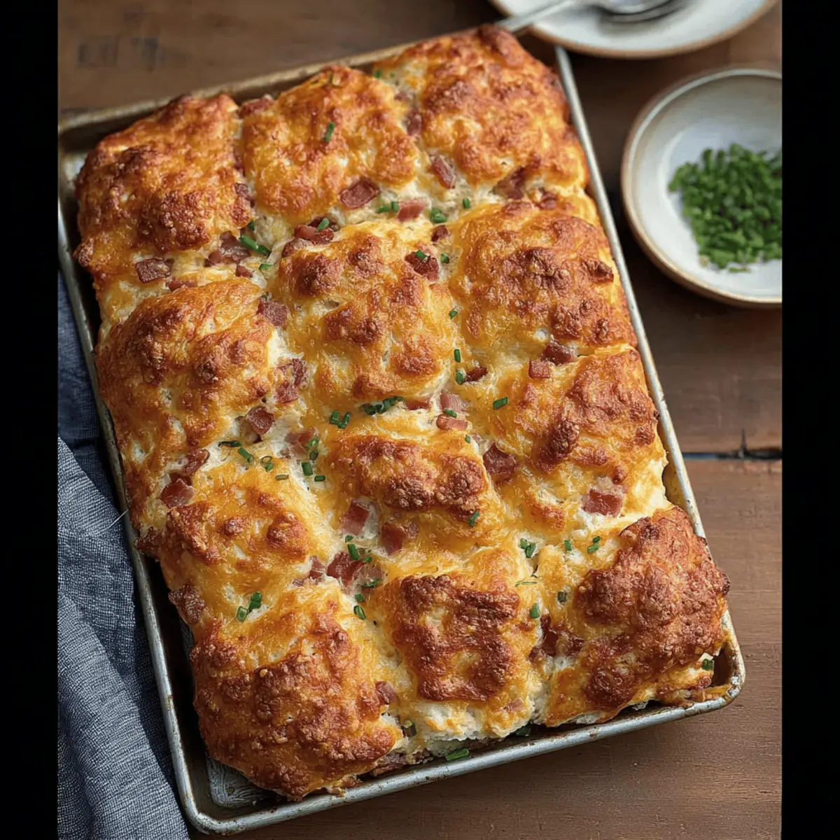 Ham and Cheese Butter Swim Biscuits: Irresistibly Gooey Goodness