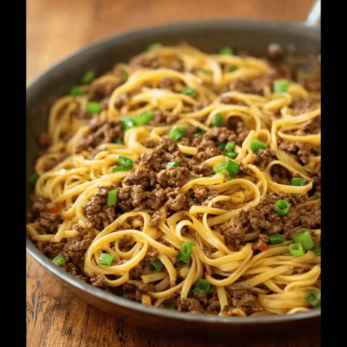 Mongolian Noodles with Ground Beef: Irresistibly Easy Delight