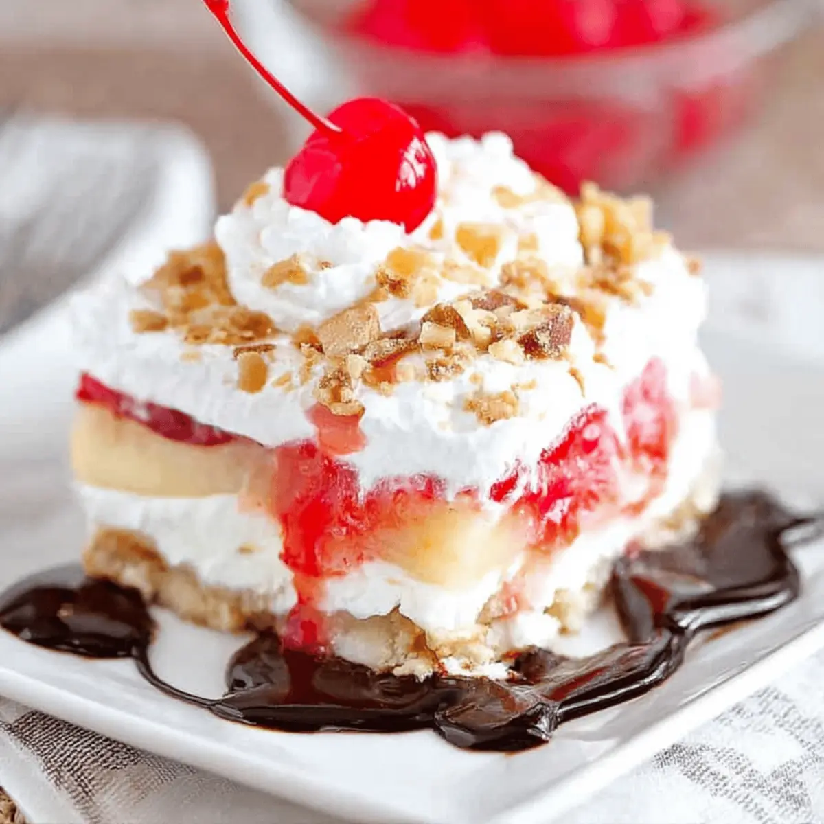 No Bake Banana Split Dessert: Indulgent Treat for Sweet Cravings