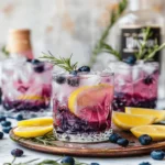 Pitcher Blueberry Lemon Vodka Spritz Cocktails