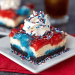 Red White and Blue Cheesecake Bars