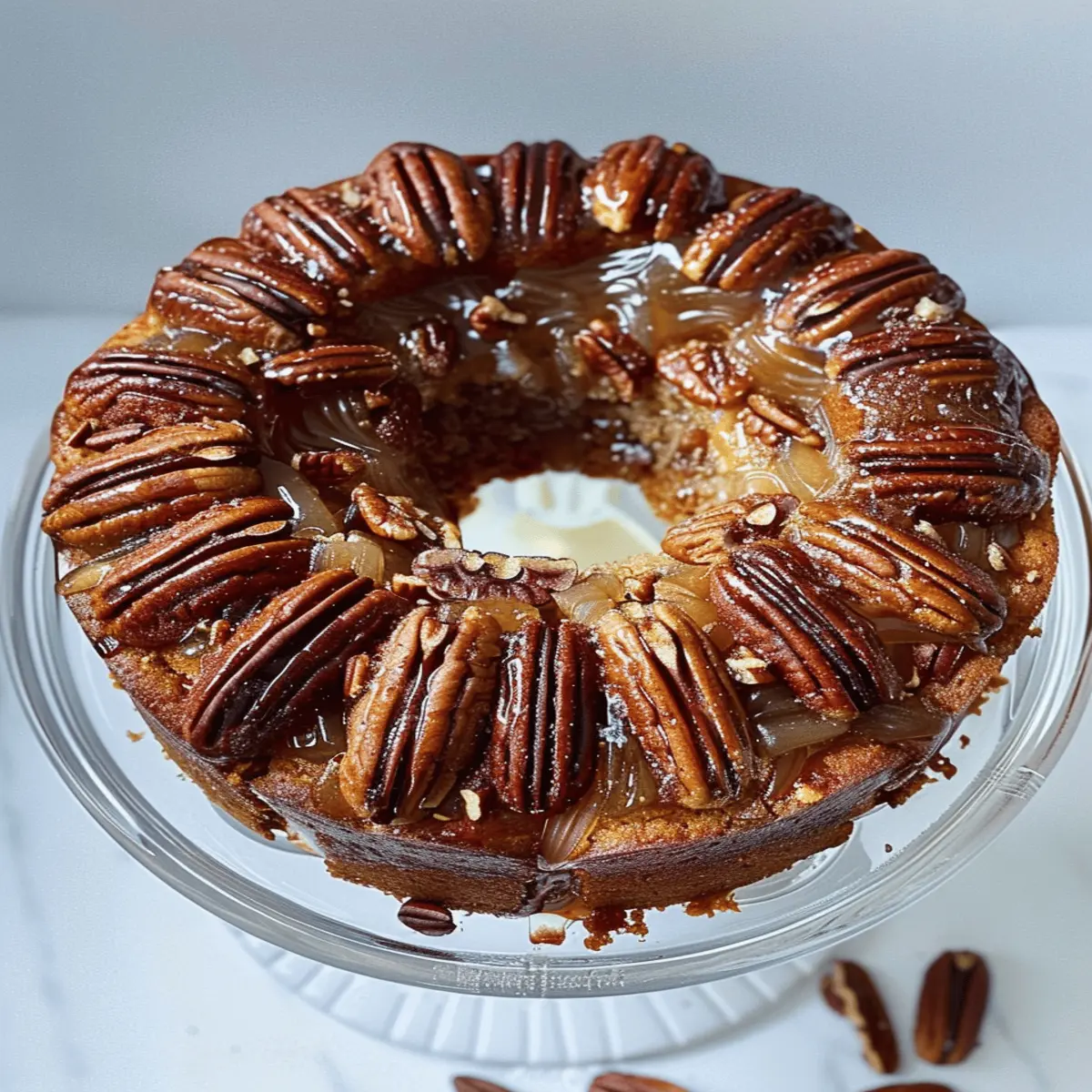 Upside Down Pecan Cake: Indulgent & Irresistibly Gooey Delight
