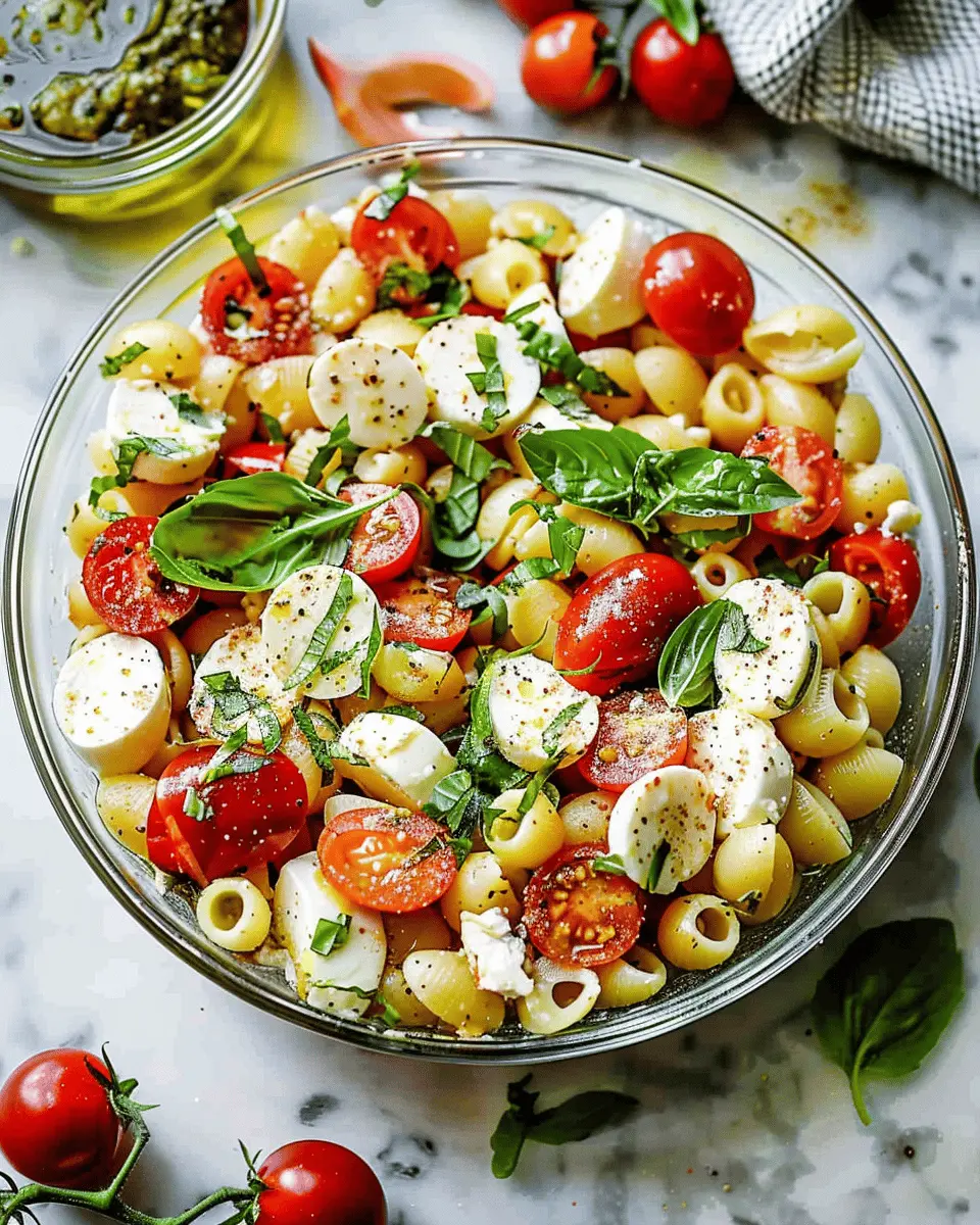 Caprese Pasta Salad with Turkey Bacon: A Fresh and Easy Delight