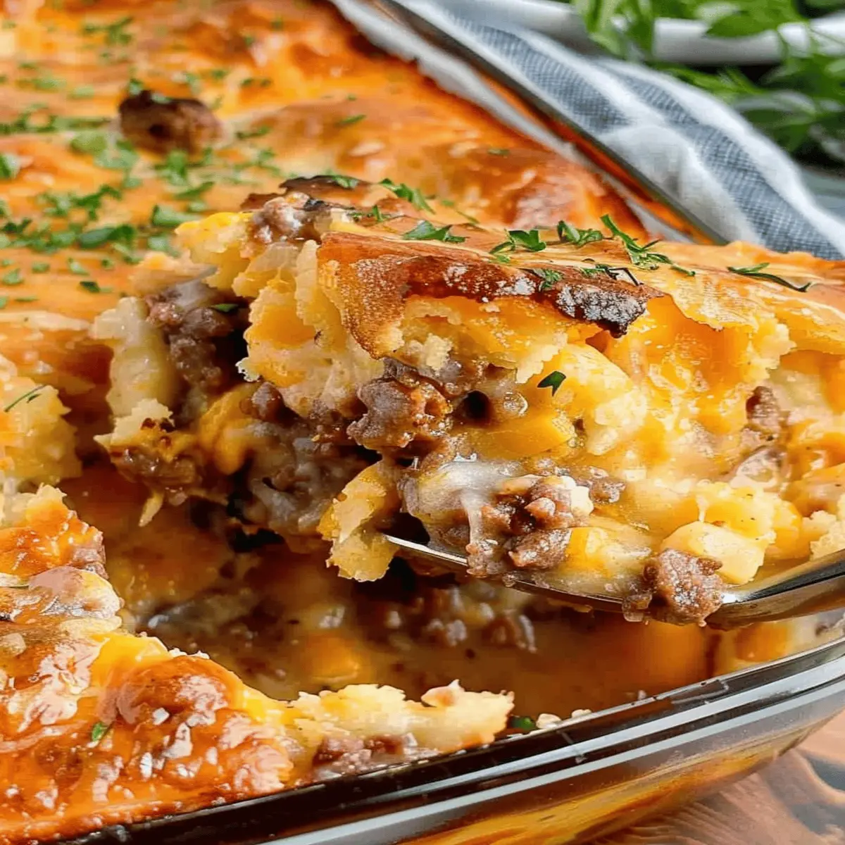 Cheddar Bay Ground Beef Cobbler: Irresistibly Comforting Delight