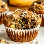 Chunky Monkey Zucchini Banana Muffins