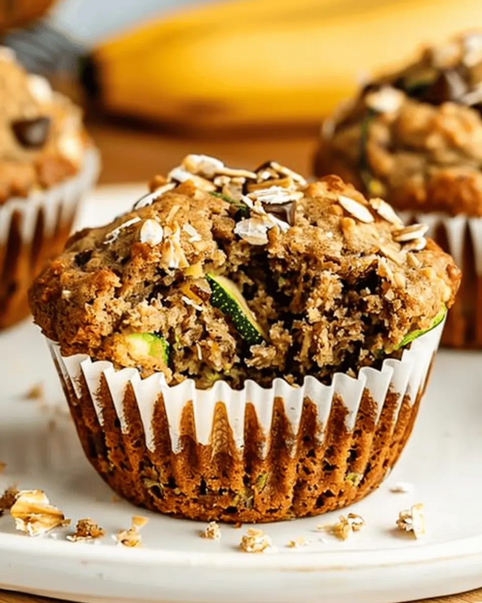 Chunky Monkey Zucchini Banana Muffins: Easy & Delicious Recipe