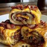Garlic Butter Bacon Cheeseburger Rollups