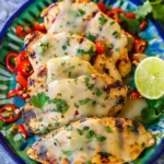 Grilled Salsa Verde Pepper Jack Chicken