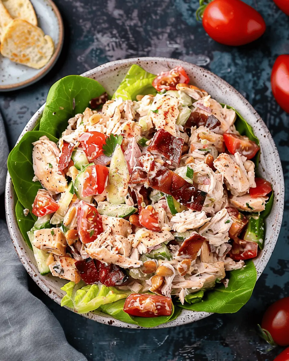 Incredible BLT Chicken Salad: Juicy Turkey Bacon Delight