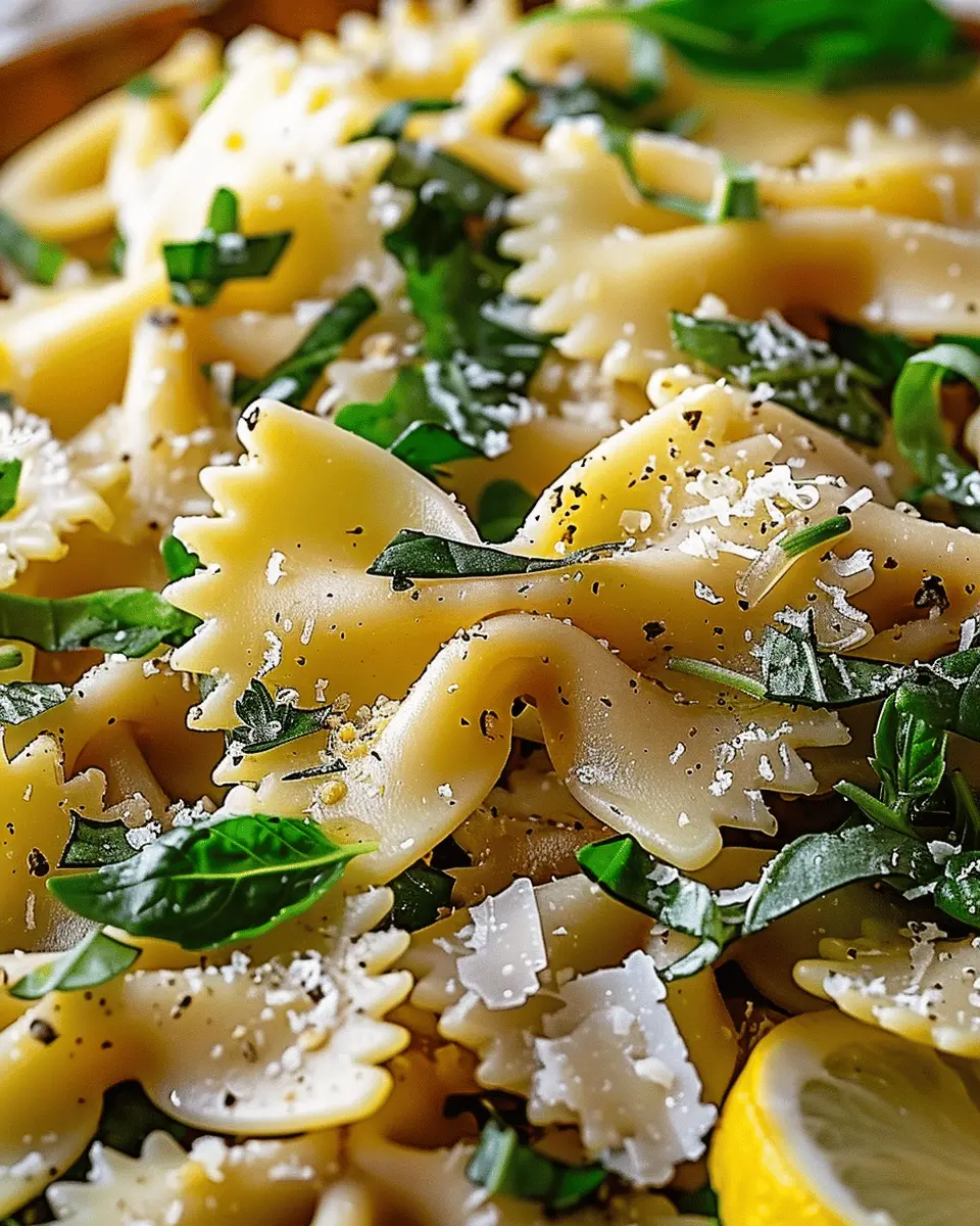 Lemon Basil Bowtie Pasta Salad: A Refreshing Delight with Parmesan and Arugula