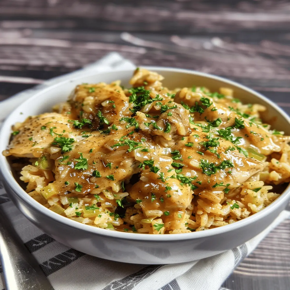 One Pan Smothered Chicken and Rice: Easy Comfort Food Bliss
