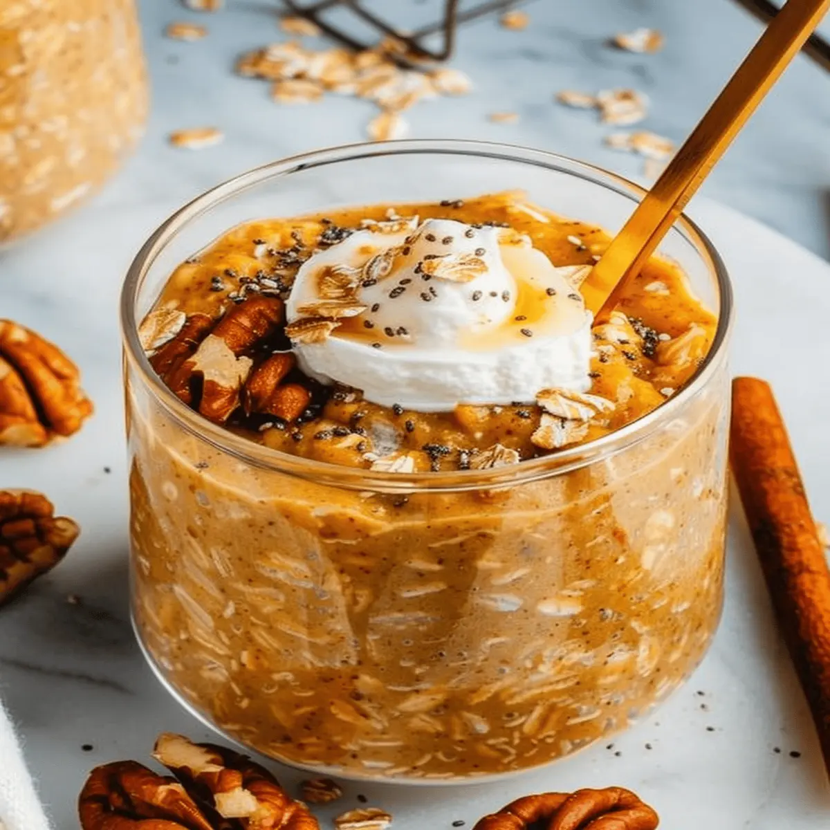 Pumpkin Pie Overnight Oats with Chia: Indulgent Fall Bliss