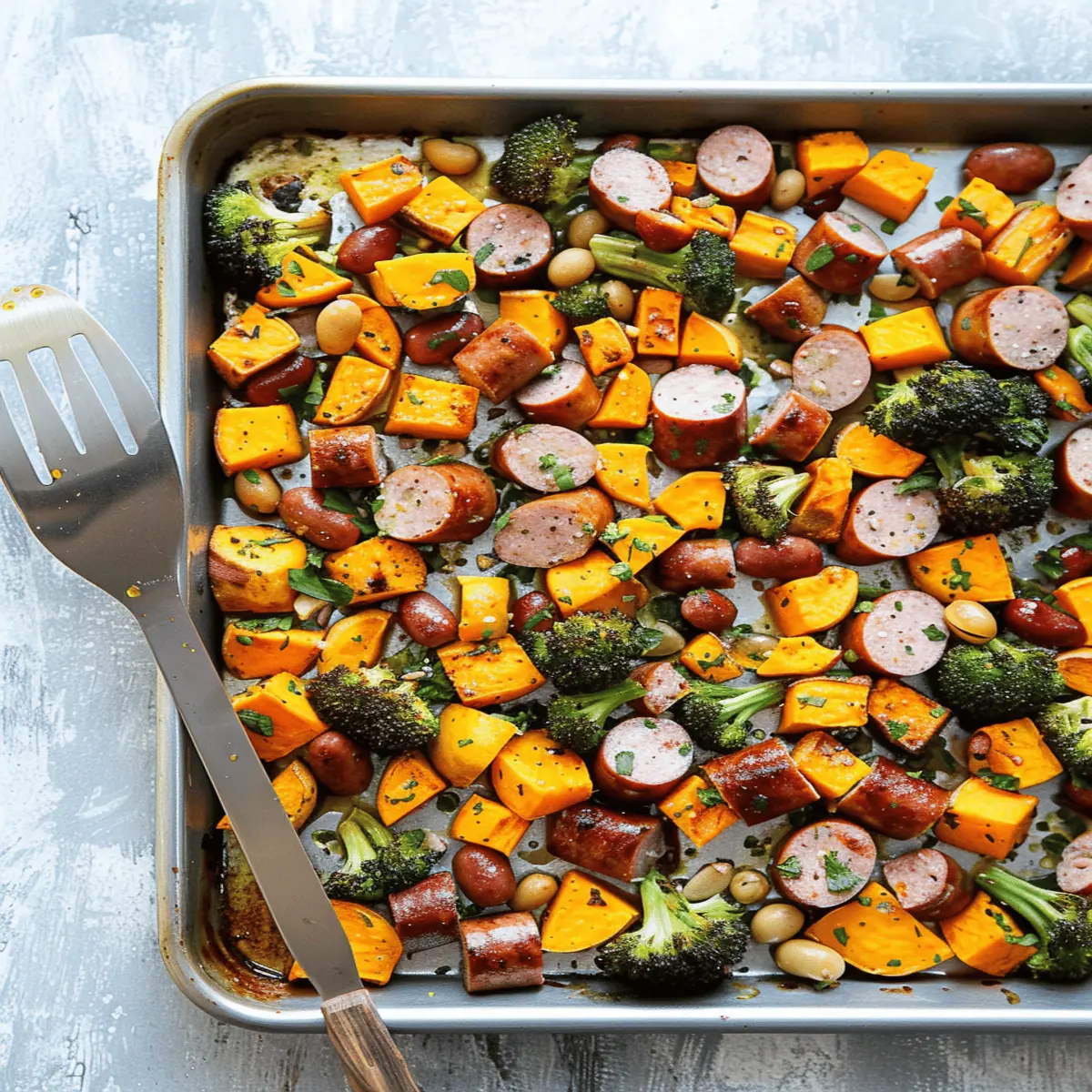 Sheet Pan Sausage and Sweet Potatoes: Easy Honey Garlic Bliss