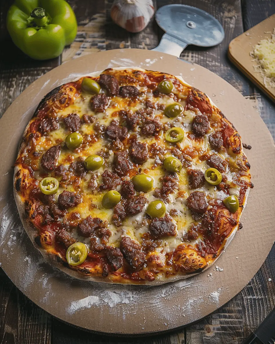 Spicy Chicago Thin Crust Pizza: Best Sausage & Pepperoncini Wonder