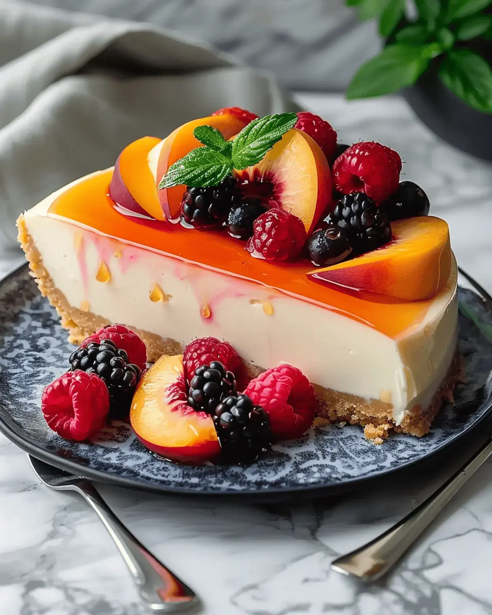 Summer Berry and Peach Cheesecake: A Delightfully Indulgent Treat