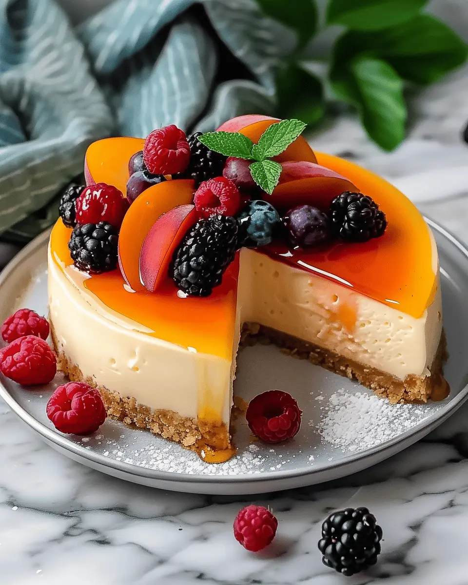 Summer Berry and Peach Cheesecake: The Best Indulgent Treat