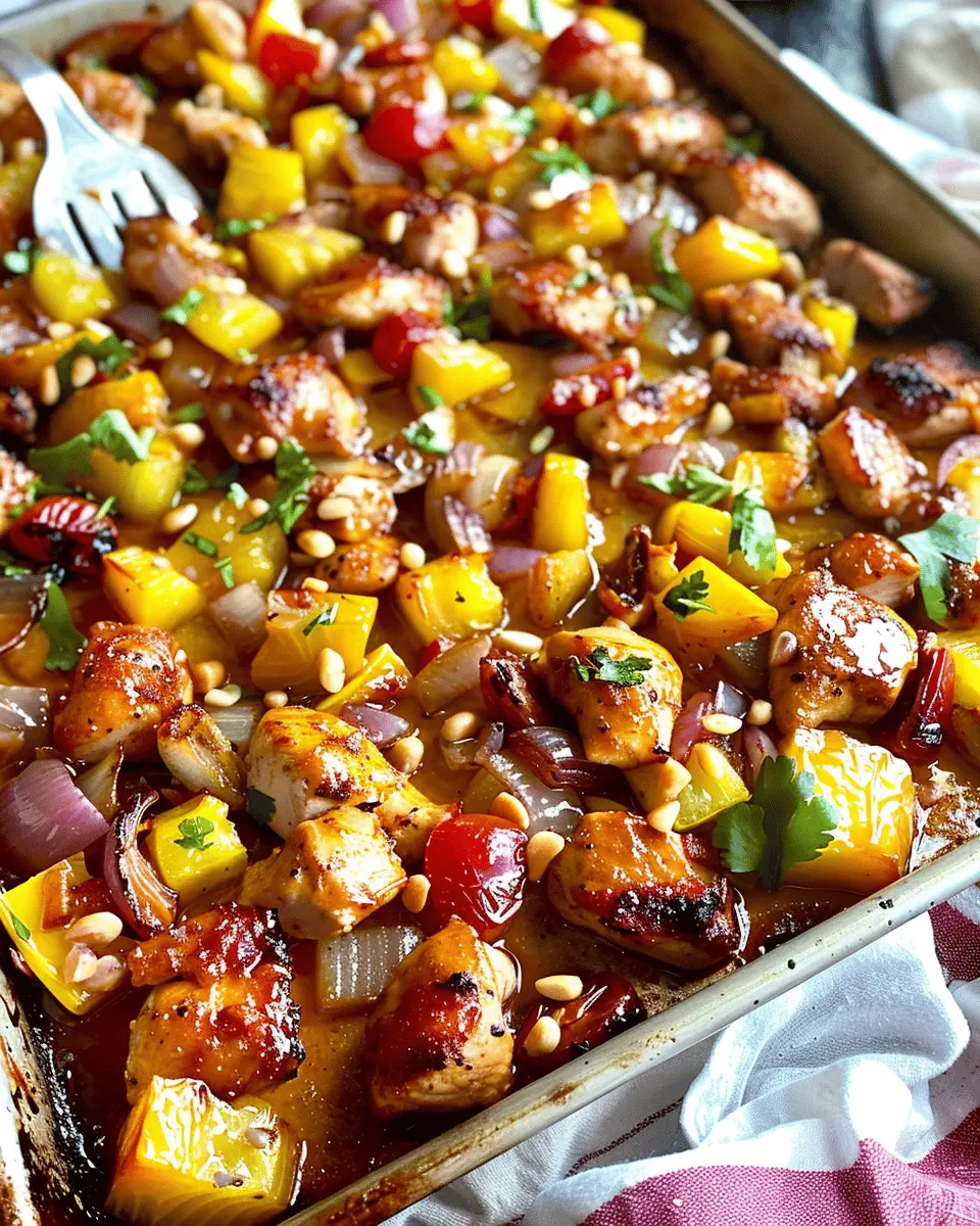 Sheet Pan Hawaiian Chicken: Easy Family Feast with Turkey Bacon