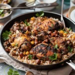 One Skillet Baked Chicken Shawarma and Rice