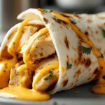Cheesy Garlic Chicken Wraps