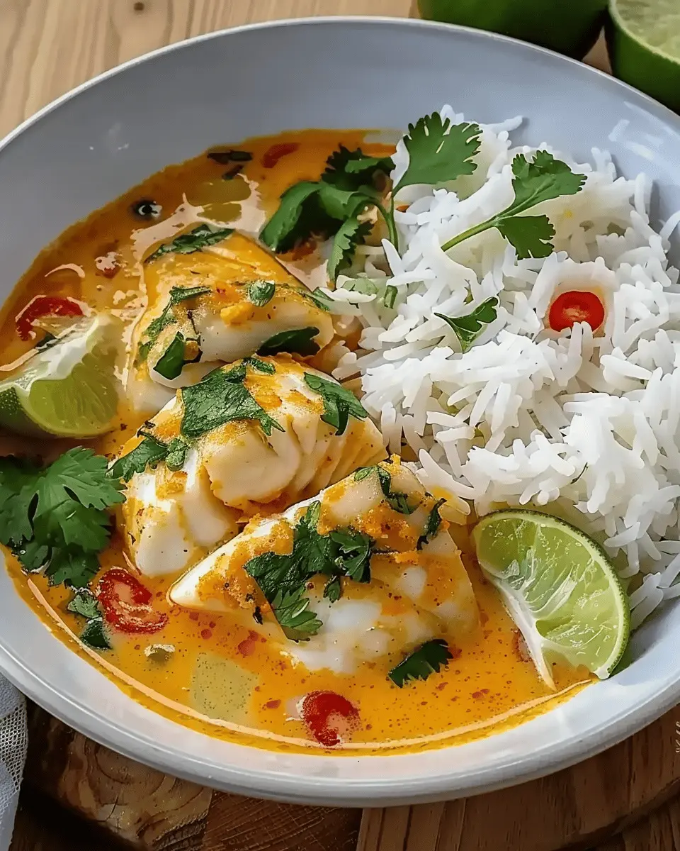 Coconut Lime Fish Curry: Easy and Flavorful with Jasmine Rice