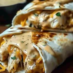 Cheesy Garlic Chicken Wraps