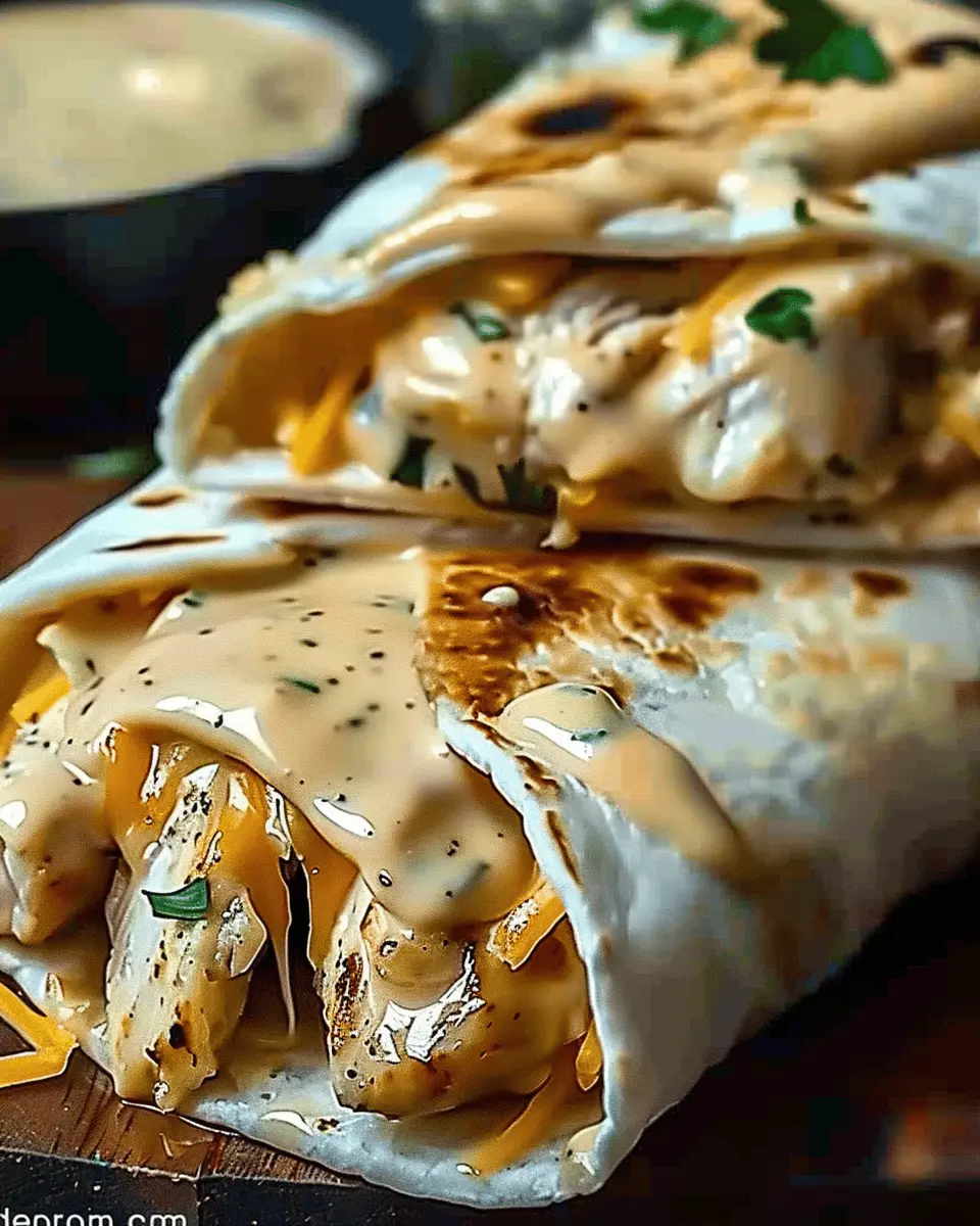Cheesy Garlic Chicken Wraps: Easy Recipe for Flavor Lovers
