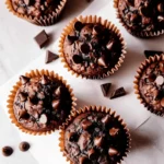One Bowl Dark Chocolate Banana Muffins