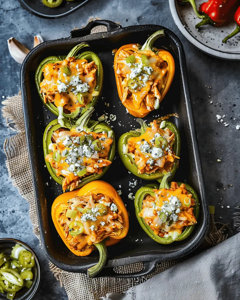 Buffalo Chicken Stuffed Peppers: Easy & Indulgent Weeknight Dinner