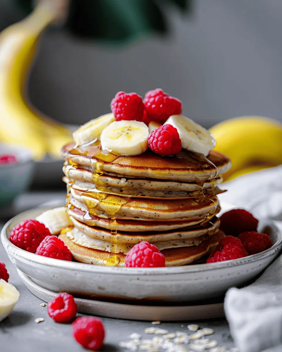Easy and Healthy Banana Oat Pancakes You’ll Love with Turkey Bacon
