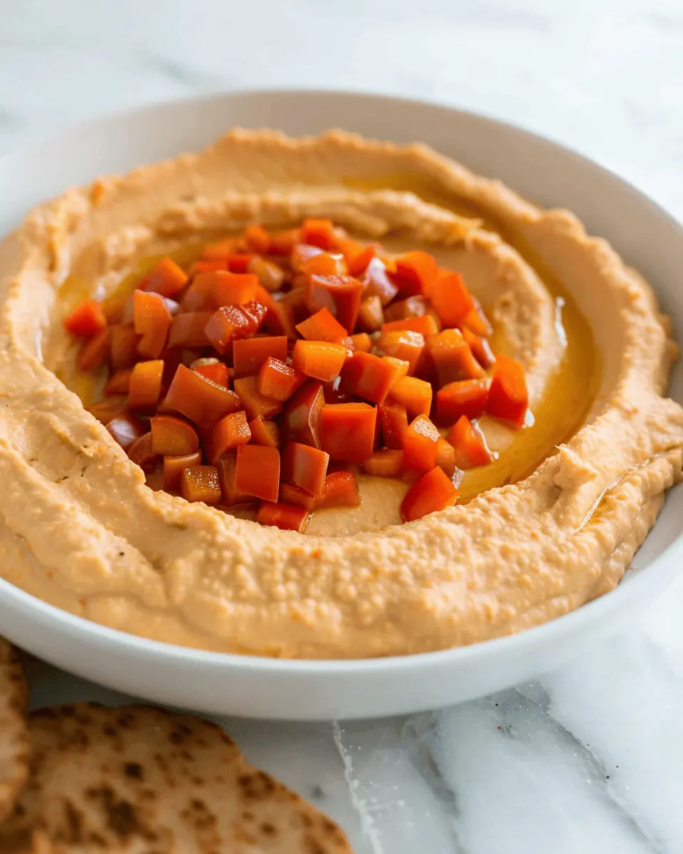 Easy Roasted Red Pepper Hummus: A Flavorful Twist for All
