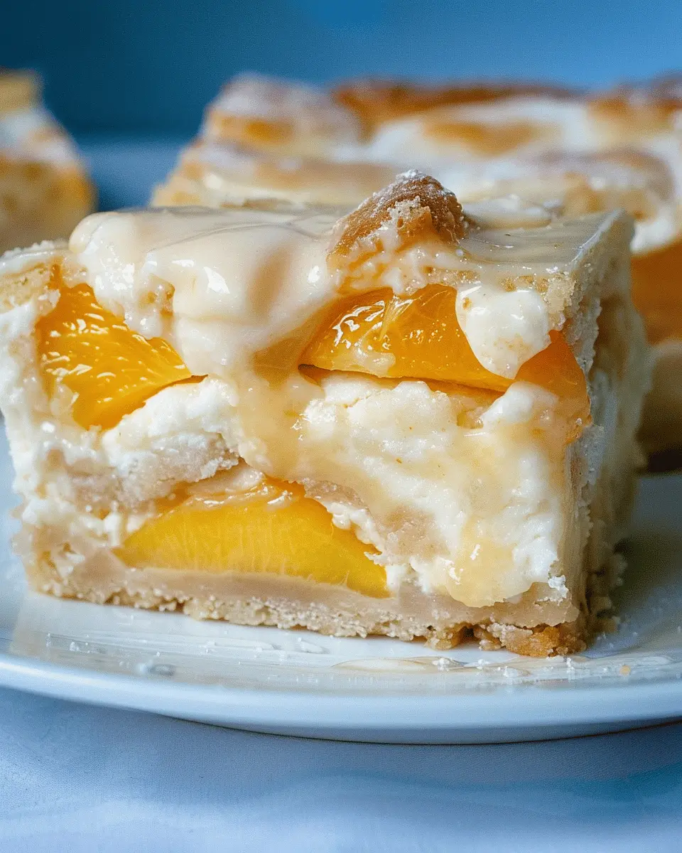 Peaches and Cream Cheesecake Bars: Easy Dessert Perfection