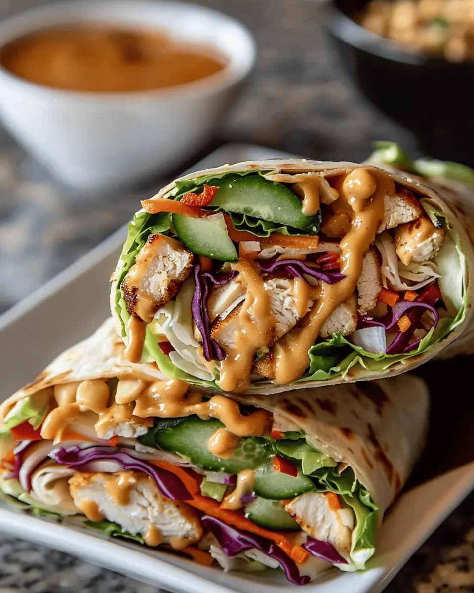 Thai Peanut Chicken Wraps: Easy and Delicious Weeknight Meal