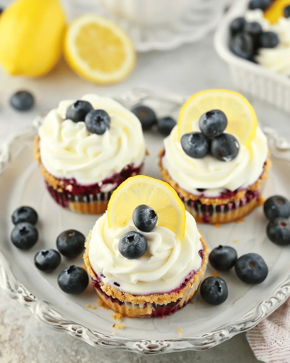 Mini Lemon Blueberry Cheesecakes: Easy, Creamy Treat for Everyone
