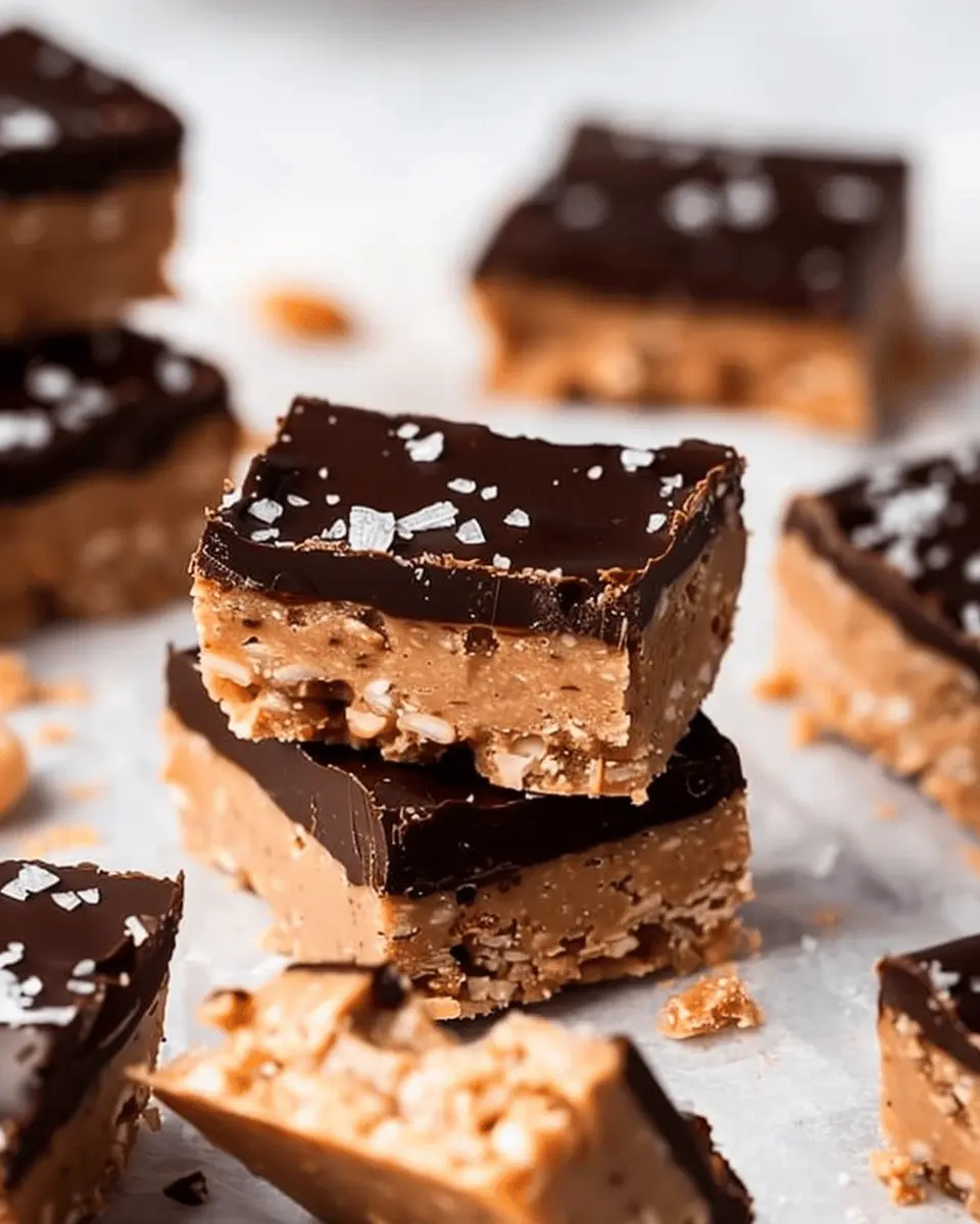 No Bake Chocolate Peanut Butter Protein Bars: Easy Energy Boosters