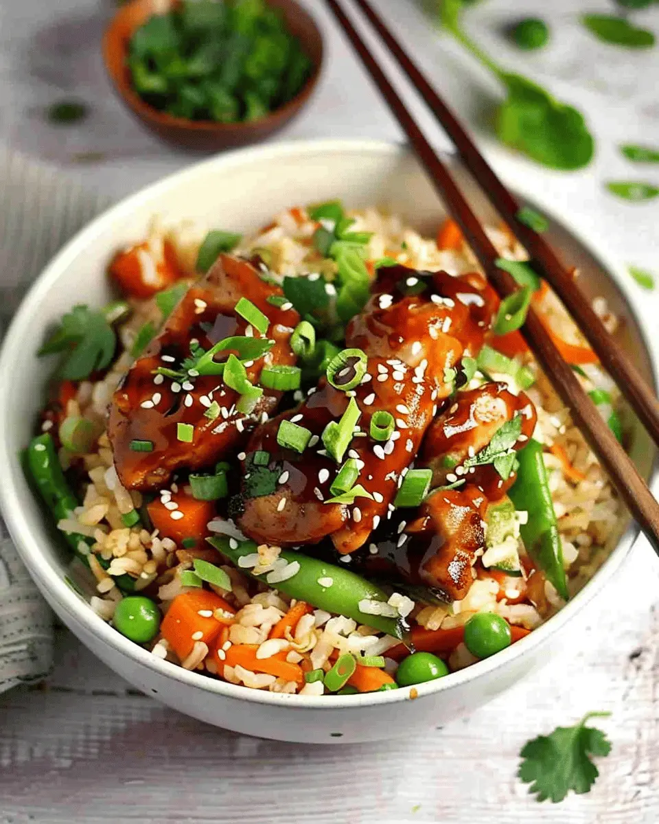 Sticky Chicken With Vegetable Fried Rice: A Delicious Twist for Home Cooks