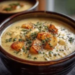 Cheddar Garlic Herb Potato Soup