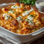 Creamy Buffalo Chicken Cauliflower Casserole Recipe