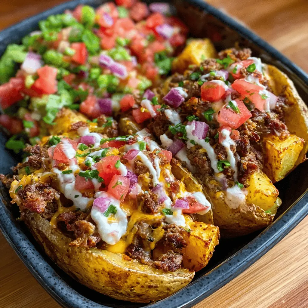 Loaded Potato Taco Bowls: Indulgent Comfort with Turkey Bacon