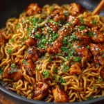 Sticky Garlic Chicken Noodles