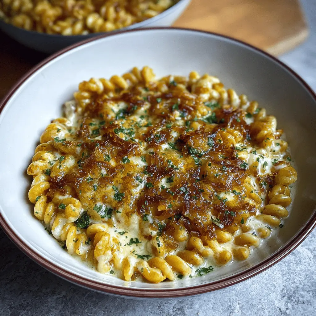 French Onion Soup Pasta Recipe: Indulgent Comfort with Turkey Bacon