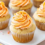 Peach Cupcakes with Canned Peaches