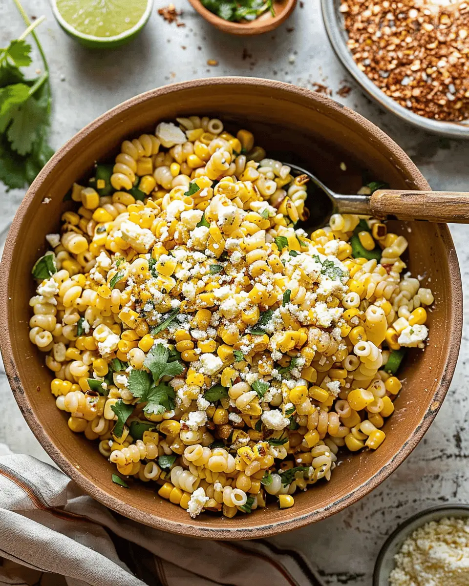 Mexican Street Corn Pasta Salad: Easy Twist with Turkey Bacon