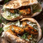 Sheet Pan Chicken Pitas with Herby Ranch Slaw