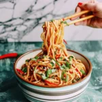 Cold Thai Noodle Salad Recipe with Sesame Peanut Sauce