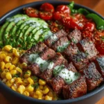 Steak Avocado Corn Bowl