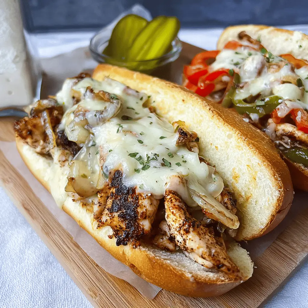 Blackstone Chicken Philly Cheesesteaks with Turkey Bacon Bliss